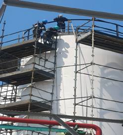 Insulation cladding on rooftop pipework